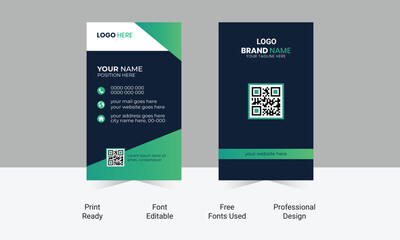 creative business card template design for  corporate business. professional business card and visiting card. vertical business card design for business 