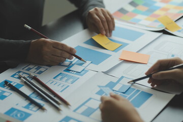ux Graphic designer creative sketch planning application process development prototype wireframe...
