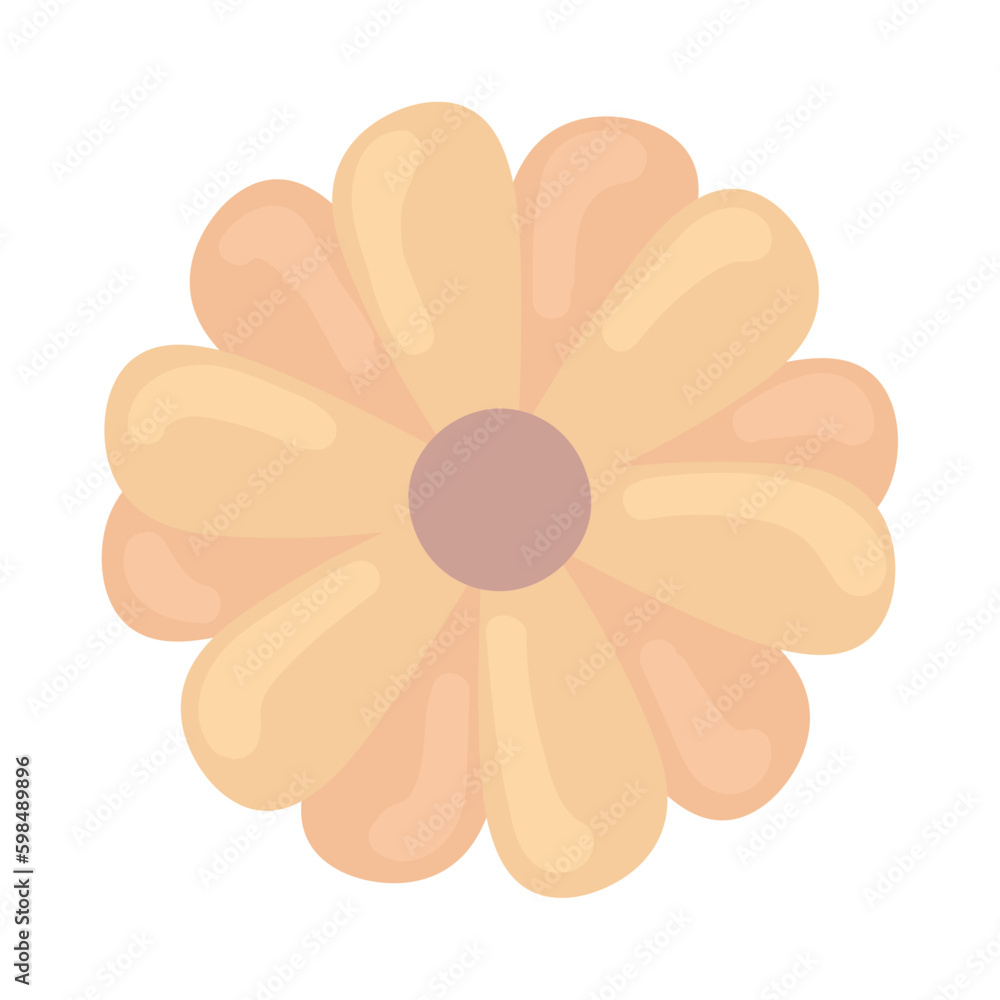 Poster flower on white background Generative AI