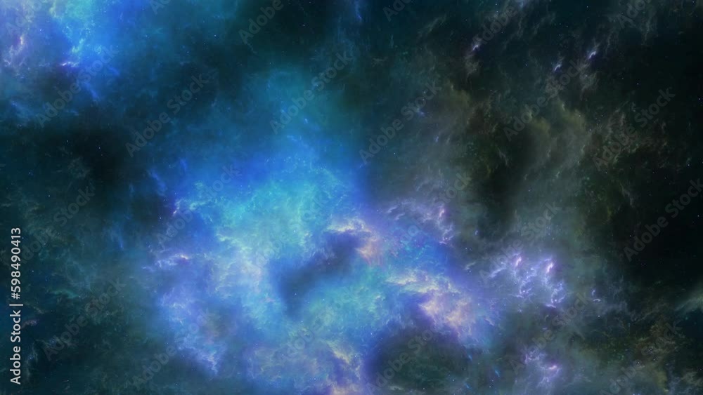 Wall mural nebula with universe space background. generative ai