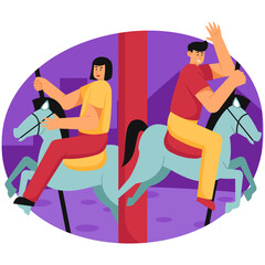 Fototapeta premium Carousel Illustration
