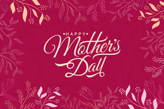 Mother's day greeting template for background, banner, poster, cover design, social media feed