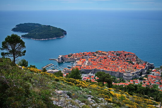 City of Dubrovnik in Croatia from Srd mountain