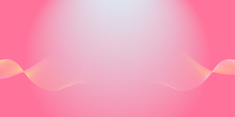 pink and white abstract background with flowing particles. Digital future technology concept. Abstract pink paper wave background and abstract gradient and white wave curve lines.