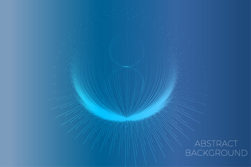 Particle line futuristic abstract technology background vector