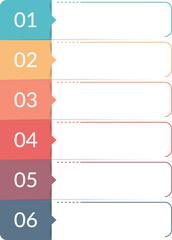 Obraz premium Infographic template with 6 steps, workflow, process chart