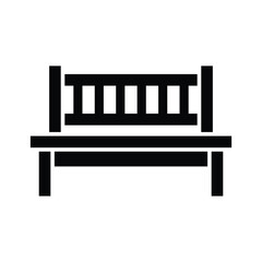 bench icon vector design template in white background