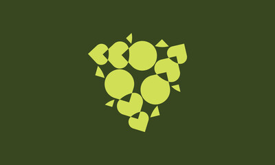 Green leaf logo. Natural food logo abstract.