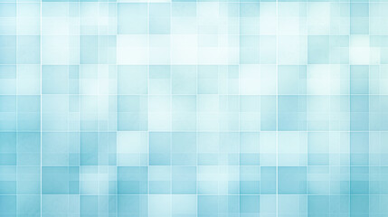 透明感のある水色スクエア模様の背景　Generative AI