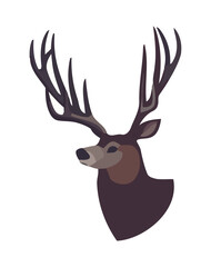 forest stag, cute and horned Generative AI