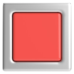 3D unchecked checkbox. Empty checkbox. 3D illustration.