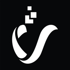 Alphabet V initial letter logo abstract monogram vector template
