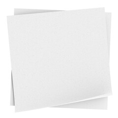 3D note paper. Sticky note. 3D illustration.