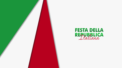 Festa Della Repubblica Italiana, 2 Giungno, Italy republic day 2 June, Italy national flag. Celebration background