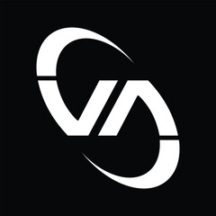 Alphabet VA or AV initial letter logo abstract monogram vector template
