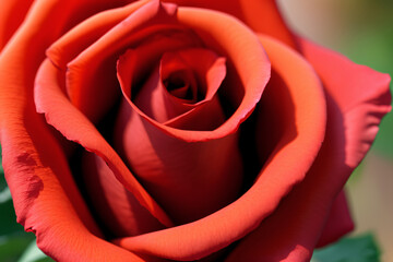 Close-up beautiful red roses, Generative AI