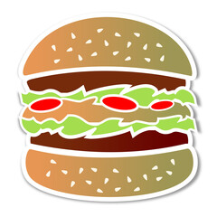 hamburger on a white background