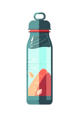 Vector icon of a fresh drink bottle Generative AI