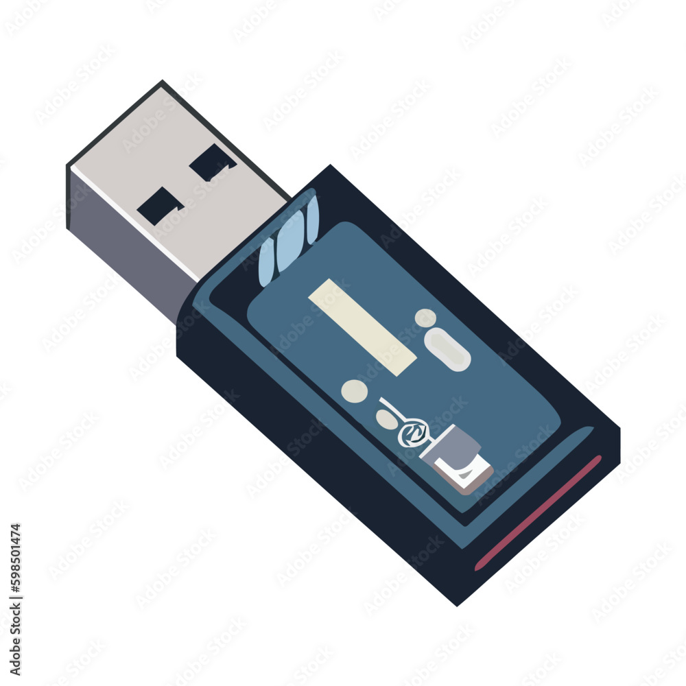 Poster technology illustration computer icon usb generative ai