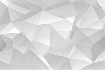 Abstract polygonal background. White and grey colours. AI Generative