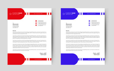 Modern Creative & Clean business style letterhead bundle for your corporate project design.	
