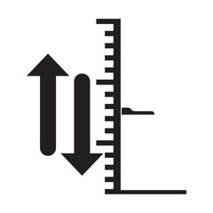 Height measuring symbol icon,vector illustration design template
