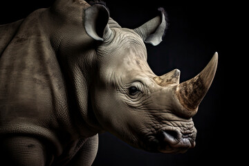 Obraz premium Endangered Species. Rhino portrait