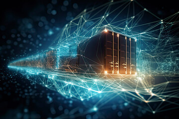 Obraz premium Quantum Logistics Abstract