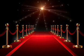 Red carpet with spotlights , Award ceremony , VIP event