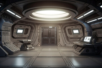 Space environment, ready for comp of your characters.3D rendering