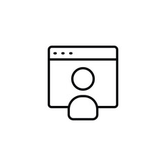 Userweb icon design with white background stock illustration