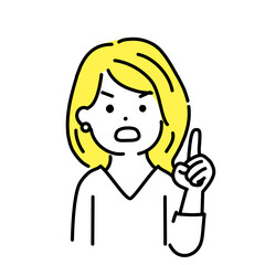 かわいい人物のイラストシリーズ。女性のオフィスワーカー。教える。　