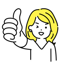 かわいい人物のイラストシリーズ。女性のオフィスワーカー。グッド。　