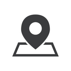 Location Pin, Map Isolated Vector Icon