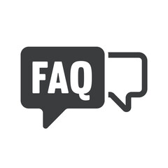 FAQ, Frequently Asked Questions Speech Bubbles Isolated Vector Icon