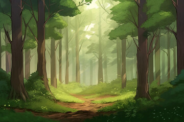 forest background anime style