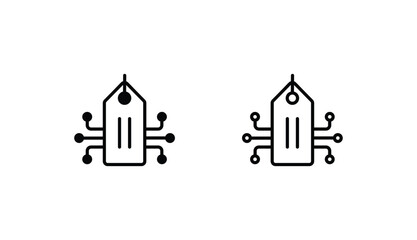 Digital Tag icon design with white background stock illustration