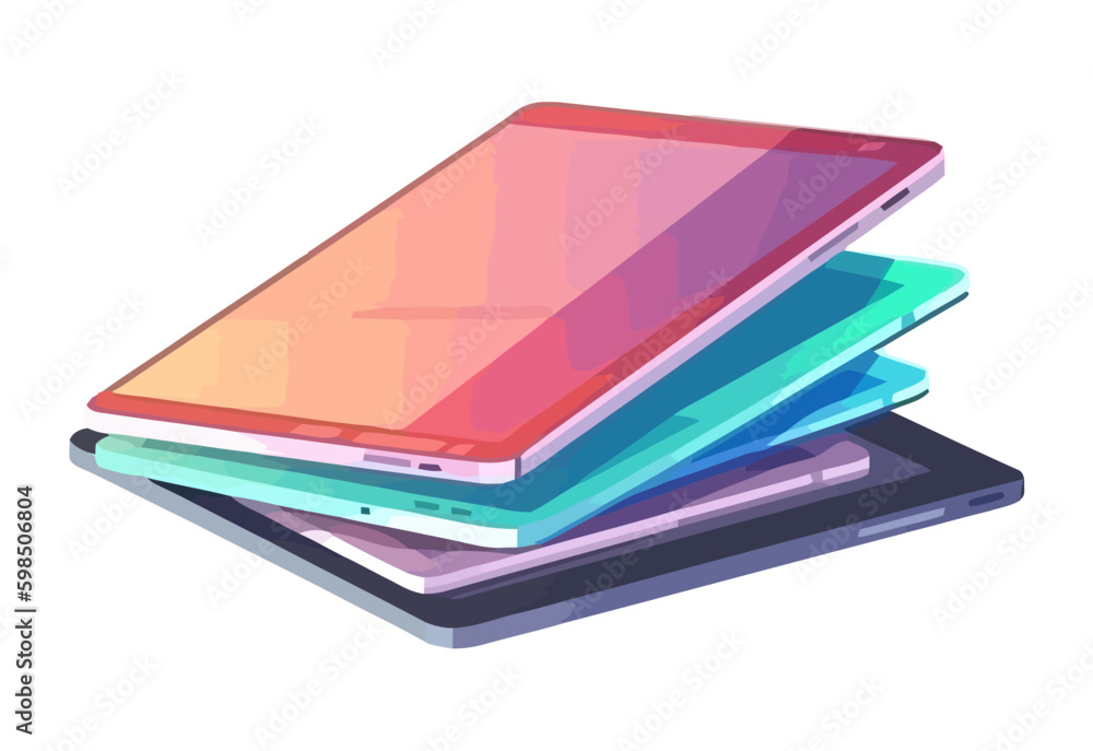Poster a colorful stack of smartphones generative ai