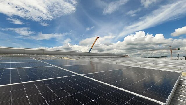 Solar panel installation, timelapse video