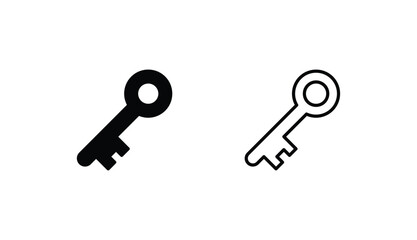 Key Holder icon design with white background stock illustration