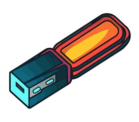 USB backup data icon isolated Generative AI