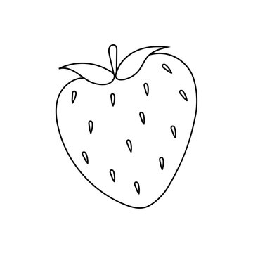 hand drawn vector illustration strawberry