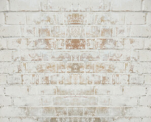 Weathered brick wall texture. Rough background surface.
