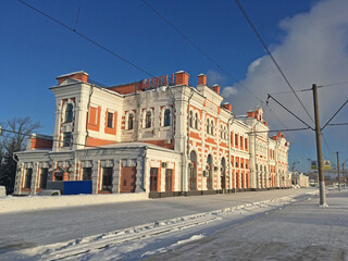 The railway station in Kaluga, Ruissia