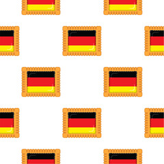 Pattern cookie with flag country Germany in tasty biscuit