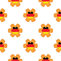 Fototapeta premium Pattern cookie with flag country Germany in tasty biscuit
