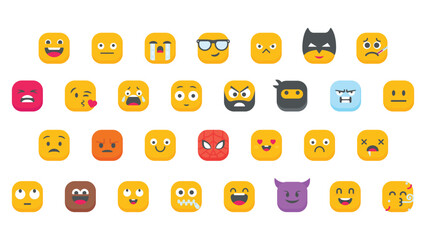 Emojis with different facial expressions