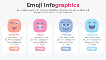 Vector emoji faces with expressions