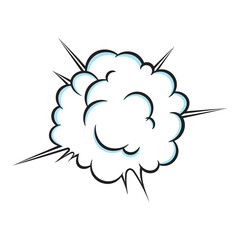 Fart smoke smelling cloud pop art comic book cartoon flat style design vector illustration. Bad stink or toxic fart aroma cartoon smoke cloud isolated on white background.