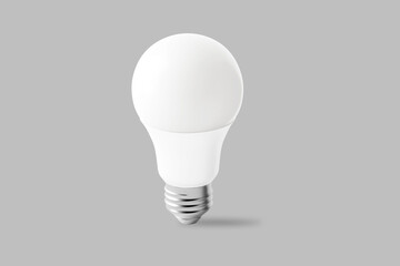 Light bulb mockup isolated on white background.3d rendering.